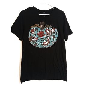TEXAS TRUE THREADS Floral Pumpkin Tee M